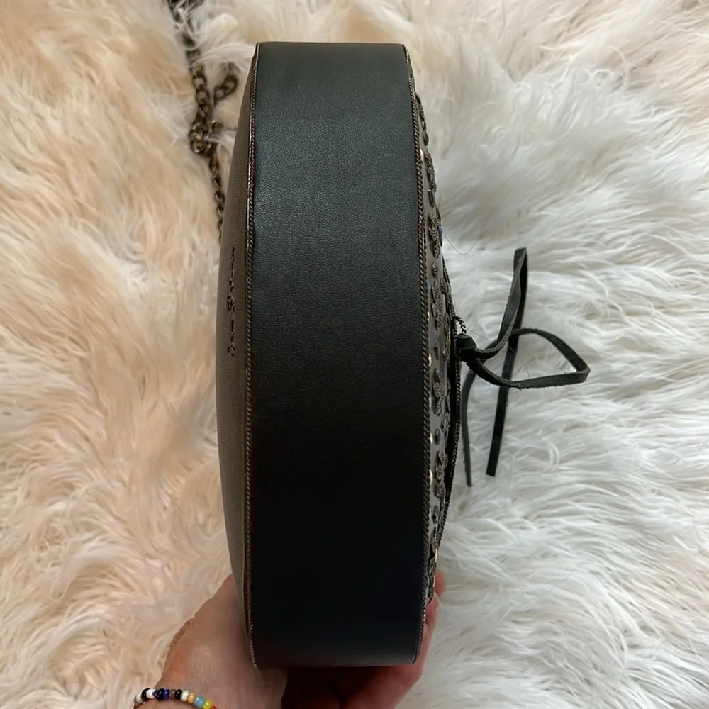 Sam Edelman Georgina metal and leather crossbody bag